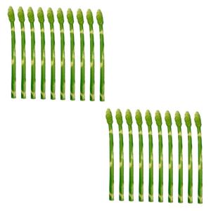 20 STK Simulierte Spargel-Ornamente Realistische Pflanzliche Ornamente Spargel Dekor Spargel-Modelle Gefälschtes Lebensechtes Gemüse Vortäuschen Spielzeug Gemüse Obst PVC