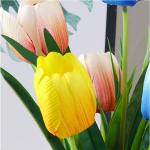 Kunstblumen Gefälschte Tulpe im Topf, mehrfarbige künstliche Blumen, echte Haptik, künstliche Tulpe für Hausgarten, Hochzeitsfeier, Simulationspflanzen für jeden Anlass