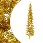 Künstlicher Weihnachtsbaum Golden 240 cm Höhe PVC-Material Halb-Weihnachtsbaum Platzsparend Wand Christbaum Innen- und Außenbereich Wirtschaftliche Weihnachtsdekoration Festlich