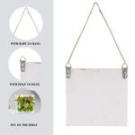 Opknoping Muur decoratieve voor Home Decor Indoor Vetplanten Planten Kunstmatige in Houten Frame 3D Groen Muur Art Decor Faux Planten voor Woonkamer Kwekerij Achtergrond (Set van 2