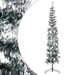 Künstlicher Weihnachtsbaum Grün und Weiß 180 cm Höhe PVC-Material Halb-Weihnachtsbaum Platzsparend Wand Christbaum Innen- und Außenbereich Wirtschaftliche Weihnachtsdekoration
