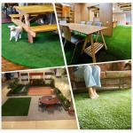 Kunstrasenmatte, 20 mm dick, natürliches und realistisches Aussehen, künstlicher Rasenteppich für Garten, Terrasse, Spielplatz, Teppich, Grün, 2 x 10 m