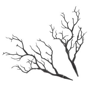 2 Stück Halloween Dekoration AST Halloween Zweige Künstliche Korallenzweige Vasenfüllung Zweige Layout Requisiten Künstliches Geweih Baumzweige Dekorative