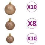 Künstlicher Weihnachtsbaum Beleuchtung Kunstbaum Weihnachten Christbaum Tannenbaum Künstlicher Weihnachtsbaum mit Ständer für Weihnachten DekorationKugeln L 240 cm Grün