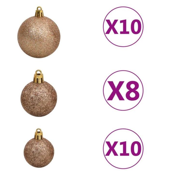 Künstlicher Weihnachtsbaum Beleuchtung Kunstbaum Weihnachten Christbaum Tannenbaum Künstlicher Weihnachtsbaum mit Ständer für Weihnachten DekorationKugeln L 240 cm Grün