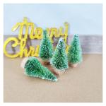 24 Stück Mini Weihnachtsbaum 6.5CM Grün Künstlicher Tannenbaum Klein Christbaum Modell Schnee Frost Bäume Miniatur Tanne Tischbaum Weihnachtsschmuck Desktop Ornamente für DIY 