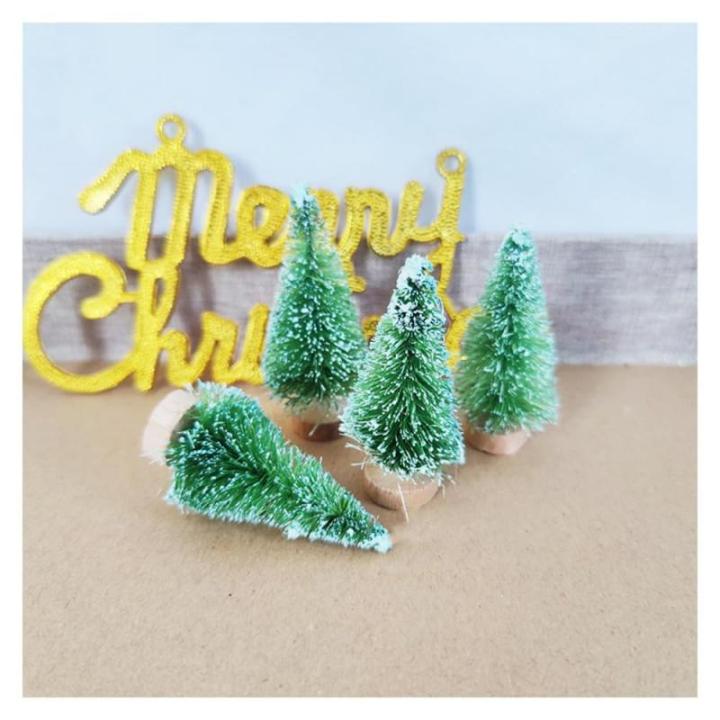 24 Stück Mini Weihnachtsbaum 6.5CM Grün Künstlicher Tannenbaum Klein Christbaum Modell Schnee Frost Bäume Miniatur Tanne Tischbaum Weihnachtsschmuck Desktop Ornamente für DIY 