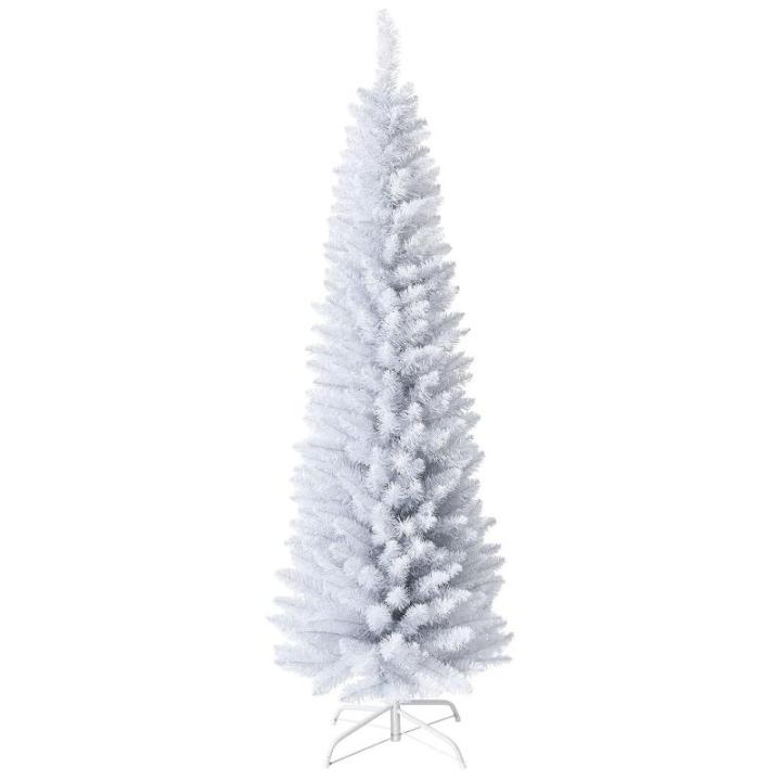 Christmas Tree Tannenbaum KüNstlich Weißer Bleistift-Weihnachtsbaum, Weihnachtskiefer, Geeignet for Heimdekoration ChristbäUme Sztuczna(180cm)