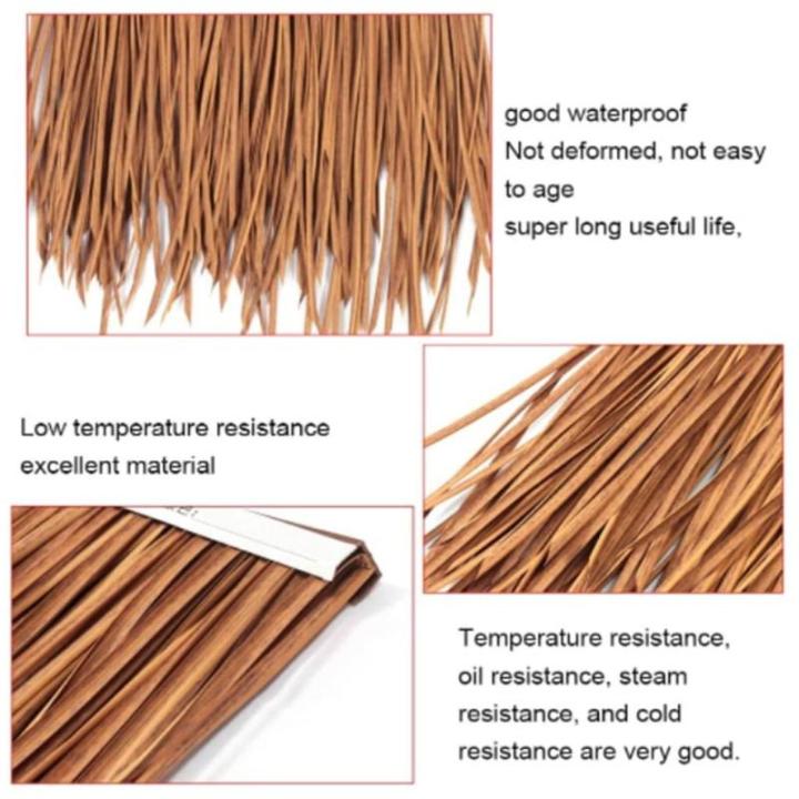 Palm Thatch Läufer Roll künstliche Thatch Fliese Kunststoff Thatch künstliche für Park Seaside Scenic Spot Dekoration Stroh Dach Traufe Fake Thatch Bauernhaus Dachdekoration St