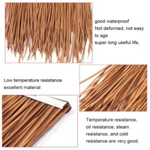 Palm Thatch Läufer Roll künstliche Thatch Fliese Kunststoff Thatch künstliche für Park Seaside Scenic Spot Dekoration Stroh Dach Traufe Fake Thatch Bauernhaus Dachdekoration St