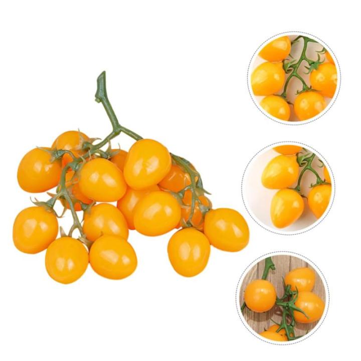 5st Simulierte Kleine Tomaten Lebensechte Gefälschte Kirschtomaten Simulation Kirschtomaten Requisiten Für Die Obstfotografie Dekore Aus Künstlichen Früchten Schaum Yellow