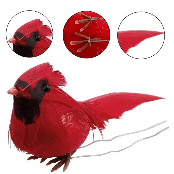 Rode kardinaal, kerstboomdecoratie, vogelknutselset voor boom, huis, tuin, feestdecoraties in de open lucht (B1-10 stuks Cardinal)