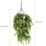 MIHOUNION Farn Kunstmatige kunstplanten hangende planten kunstmatige groene planten kunststof planten kunstplanten voor buiten balkon pot bruiloft tuin decoratie 2 stuks