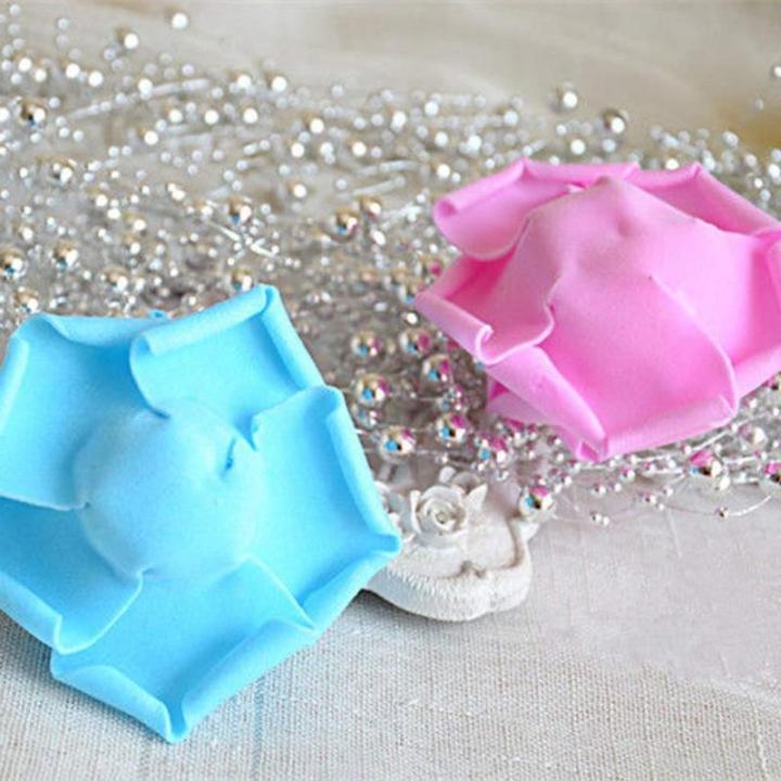 50 x schuimhoofden, bloemhoofden, kunstbloemen, bruidsboeket, huisdecoratie, rozen - roze, 7,5 - 7,5 cm
