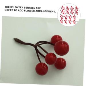 500 STK Fünfköpfige rote Frucht der künstliche Beeren rot Weihnachtsbaum Picks Weihnachts präsente Weihnachtsdekorationen künstlicher Weihnachtsbaum