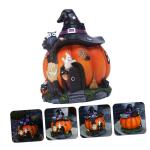1stk 115000 Halloween-hexenfigur Halloween Tischdekoration Desktop-nachtlichter Halloween-Laternen Beleuchten Sie Halloween-Dekoration Halloween-Desktop-Ornament Harz Kürbis