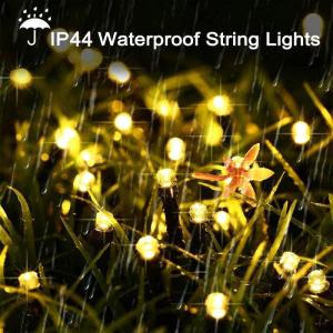 Led-clusterlichtsnoer, werkt op stroom, decoratie voor en buiten, tuin, kerstboom, bruiloft (300 leds, warm wit continu licht)