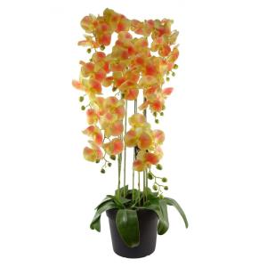 Realistische künstliche Orchideenpflanzen, vollständig getopft