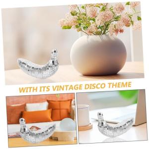 6 STK Disco-Banane Reflektierendes Disco-Ornament gefälschte Banane Bühnenbeleuchtungskugel hochzeitsdekoration Vintage Dekoration Disco-Fruchtfiguren Bananen-Wohnkultur Schaum