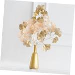 4 stuks gesimuleerde ginkgo biloba eucalyptus stengels namaakplantenornamenten kunstmatige takken kunstmatige eucalyptus stam eucalyptus stengel decor kunsttakken ijzer goud