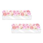 Transparente Acryl-Vase, 16 Löcher, elegante Tischdekoration, Vase, Blumenhalter für Hochzeiten und Valentinstag, Heimdekoration
