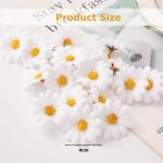 100 stuks Gerbera-, zijden bloemblaadjes, Gerbera-bloemblaadjes, witte madeliefjes, voor bruiloft, feest, knutselen, slingers, confetti voor scrapbooking