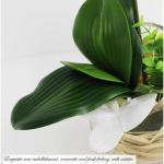 Kunstblumen Phalaenopsis-Kunstblumen-Arrangement mit Glastopf, Orchideen-Bonsai-Kunstseidenblume für den Tisch im Wohnzimmer für jeden Anlass