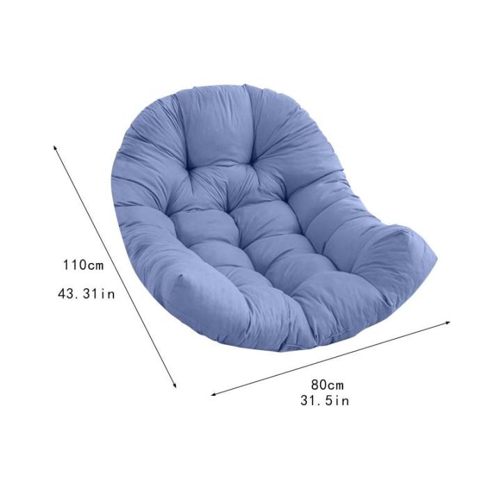Komfortables Polster für Hängestühle, Weiches Sitzkissen für Schaukelstühle Im Freien, grau Blau