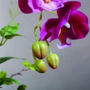 Kunstblumen Künstliche Phalaenopsis-Orchideen-Bonsai mit Topf für Hochzeitsfeier, Gartendekoration, Seidenorchideen mit Vase, Kunstblume für jeden Anlass