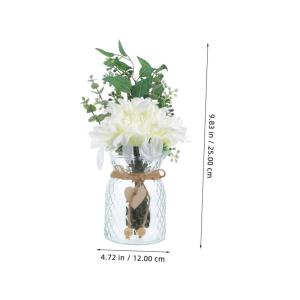 Ceramic Ornaments 1 Set künstliche Vasen, Ornamente, Vasen, künstliche Blumenarrangements, Hochzeitsdekoration, künstliche Blumen, dekorative Vase mit Desktop-Blumen, Simulation