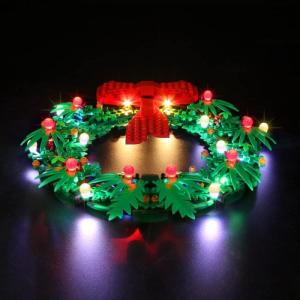 Afstandsbediening versie led-verlichtingsset compatibel met Lego kerstkrans, afstandsbediening, decoratieverlichtingsset voor 40426 adventskrans, creatieve speelgoedverlichting (ge
