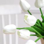 Kunsttulpen van latex, 12 stuks, neptulpen, voor thuis, kantoor, bruiloft, decoratie, wit