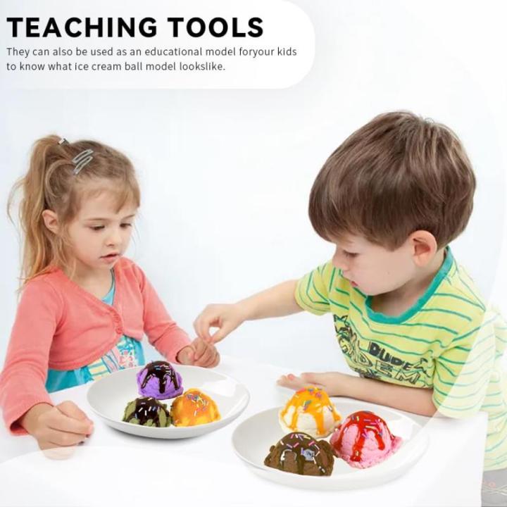 Künstliche Eisportionierer, realistische Simulation, Nachahmung, gefälschte Lebensmittel, Desserts, Modellnachbildung, gefälschte Eiskugeln, Fotografie-Requisite für Zuhause, G