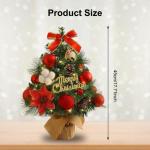 Kleiner Weihnachtsbaum mit Beleuchtung Mini Weihnachtsbaum Klein Geschmückt LED Tisch Tannenbaum Künstlich Klein mit Lichterkette Weihnachtsbäume mit Weihnachtsdeko DIY Tischdek