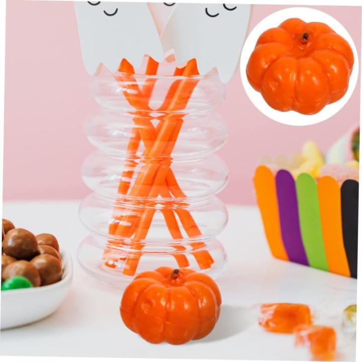 500 STK Kürbis Dekoration Kleine Kürbisverzierungen Dekorative Kürbisse Künstliche Kürbisse Mini Realistische Kürbisse Halloween-animatronik Künstliche Mini-Fake-kürbisse P