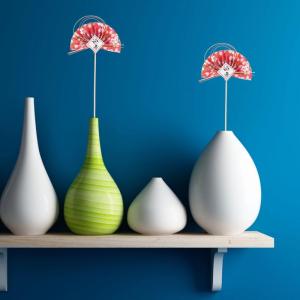 2St Blumenstab würfelunterlage einhelll zweige famaliguy die bescherung Popular Cupcake-Kuchen-Picks japanische Accessoires Blumenpflücker fächerförmige Spitzhacke hölzern Ro