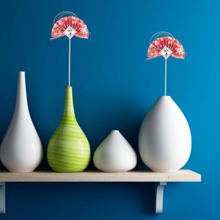 2St Blumenstab würfelunterlage einhelll zweige famaliguy die bescherung Popular Cupcake-Kuchen-Picks japanische Accessoires Blumenpflücker fächerförmige Spitzhacke hölzern Ro