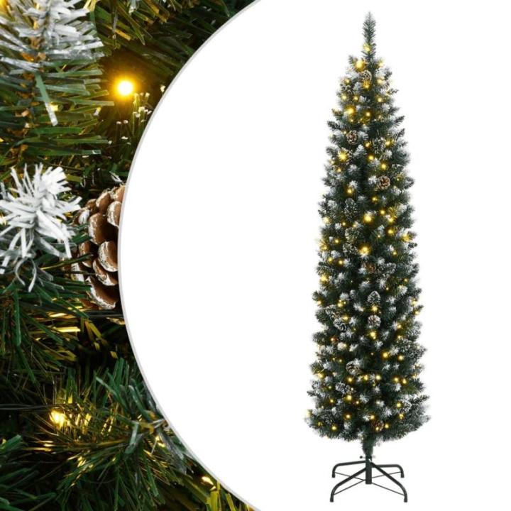Künstlicher Weihnachtsbaum Schlank Tannenbaum Christbaum Dekobaum, Weihnachtsschmuck Weihnachtsdeko, 150 LEDs 150 cm