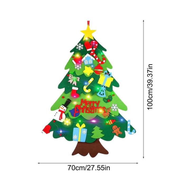 Kid Felt Christmas Tree | Wall Art Decor | Christmas Tree Wall Decor | Felt Christmas Tree | Christmas Tree For Kids Interactive Fun For Children's Rooms, Bedrooms, Dormitories