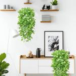 2 Pièces de Plantes Artificielles 105cm Faux Lierre Artificielles Vertes Utilisées pour Salon Appartement Salle de Bain Cuisine Balcon