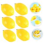 12 STK Mini-zitronenimitat Tropisches Fruchtdekor Partydekorationen Künstliche Frucht Künstliche Zitronen Klein Realistische Zitrone Gefälscht Miniatur-Zitrone Yellow PVC