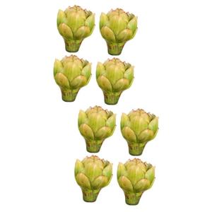 2 Sätze Simulierter Ananaskopf Künstlicher Lotus Künstliches Artischockendekor Anlage Kunstpflanze Kunstplflanze Gefälschte Pflanzen Künstliches Gemüse Plastik Green 4 Stück