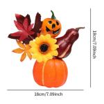 Halloween-Kürbisse, Ahornblätter, Ornament, Herbsternte, Dekor, neuartiges dekoratives Handwerk, Esstisch-Mittelstück für Geschäft und Büro, Style A