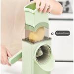 Rotary Cheese Grater Shredder - Kitchen Manual Speed Slicer mit Griff Starke Saugbasis für Kartoffel, Karotte, Gemüse, Nüsse, Zucchini,C