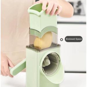 Rotary Cheese Grater Shredder - Kitchen Manual Speed Slicer mit Griff Starke Saugbasis für Kartoffel, Karotte, Gemüse, Nüsse, Zucchini,B