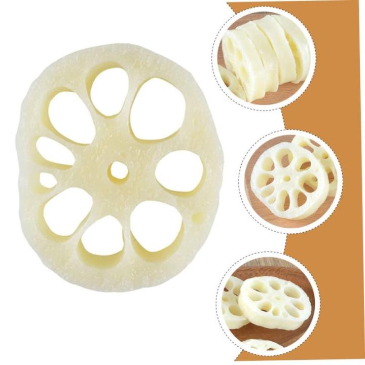 3 Sätze Modell Der Lotuswurzelscheibe Mini-hausdekoration Gefälschte Scheibe Interessantes Miniaturspielzeug Mini-Food-Spielzeug Mini-Essen Kinder Dekor Mini-dekor PVC 4 Stück *