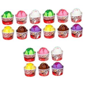 18 Stück Eiscreme Modell Eiscreme Kugeln Requisite Simulation Eiscreme Kugeln Künstliches EIS Eiscreme Requisite Gefälligkeiten Realistische Eiscreme Kugeln Eiscreme