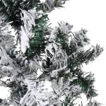 Künstlicher Weihnachtsbaum Grün und Weiß 210 cm Höhe PVC-Material Halb-Weihnachtsbaum Platzsparend Wand Christbaum Innen- und Außenbereich Wirtschaftliche Weihnachtsdekoration