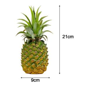 Authentieke ananas sculptuur, kunstfruitdecoratie voor thuis, elegant ornament, 9 cm x 21 cm