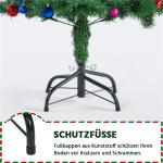 Kunstkerstboom, 124 cm met 208 takken, opvouwbare metalen standaard, kerstdecoratie, groen